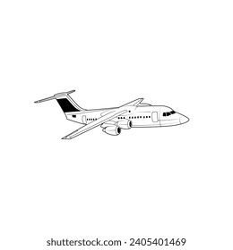 Australian airplane design vector silhouette perfect for airplane books, posters, children's picture books, aviation books and story books