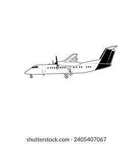 Australian airplane design vector silhouette perfect for airplane books, posters, children's picture books, aviation books and story books