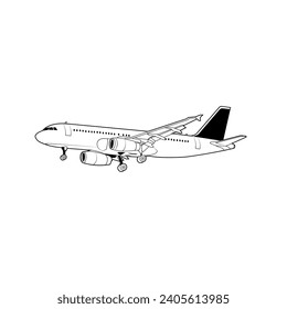 Silueta vectorial de diseño de aviones australianos perfecta para libros de avión, carteles, libros de imágenes para niños, libros de aviación y libros de historia