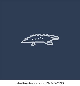 Australian Alligator icon. Australian Alligator linear design concept from Australia collection. Simple element vector illustration on dark blue background.