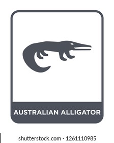 australian alligator icon vector on white background, australian alligator trendy filled icons from Culture collection, australian alligator simple element illustration