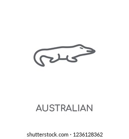 Australian Alligator linear icon. Modern outline Australian Alligator logo concept on white background from Culture collection. Suitable for use on web apps, mobile apps and print media.
