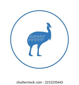 Australian animal cassowary bird icon | Circle version icon |