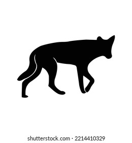 Australian animal dingo dog icon | Black Vector illustration |