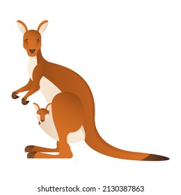 Dibujo vectorial de dibujos animados de animales australianos objeto aislado 