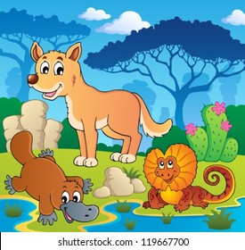 Australian animals theme 2 - vector illustration.