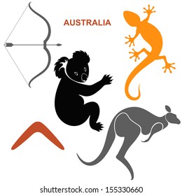 Australian animals. Vector illustration EPS10