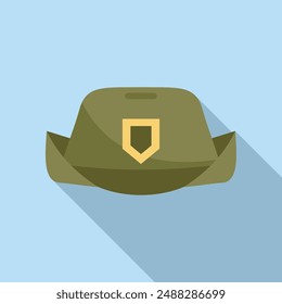 Sombrero del ejército australiano con la insignia del sol naciente, símbolo militar