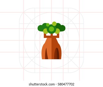 Australian bottle tree icon