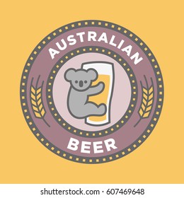 Australian brewery logo with koala