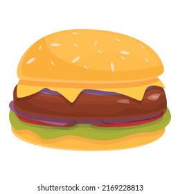 Australian burger icon cartoon vector. Food dinner. Menu dish