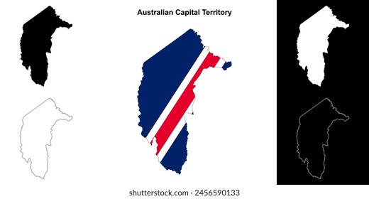 Australian Capital Territory - leere Gliederungskarte festgelegt