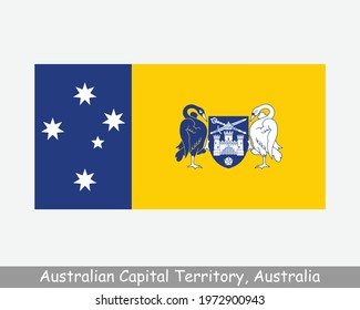 Australian Capital Territory Flag. Flag of ACT, AU. Territory of Australia. EPS Vector Illustration Banner File svg