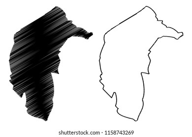 Australian Capital Territory (Australian states and territories, ACT, Federal Capital Territory) map vector illustration, scribble sketch Australian Capital Territory map