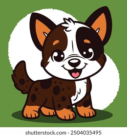 Australian Cattle Dog breed cartoon character