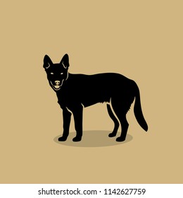 Australian cattle dog - isolated vector illustration