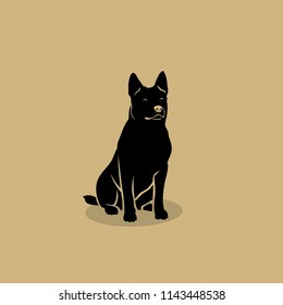 Australian cattle dog - vector illustration