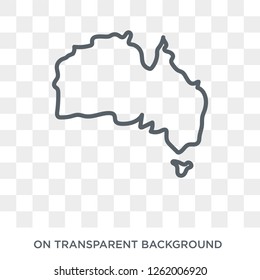 Australian continent icon. Australian continent design concept from Australia collection. Simple element vector illustration on transparent background.