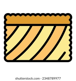 Australian cookie icon outline vector. Dish dinner. Cuisine food color flat