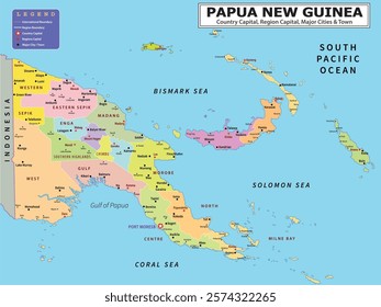 Australian Countries Geography Political map. Political map of country with capital, province or state capital, major cities and town.