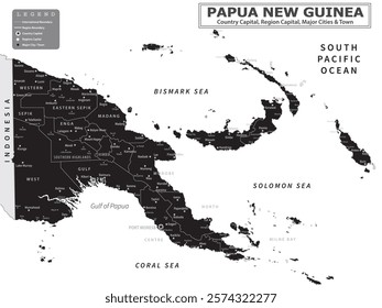 Australian Countries Geography Political map. Political map of country with capital, province or state capital, major cities and town.