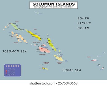 Australian Countries Geography Political map. Political map of country with capital, province or state capital, major cities and town.