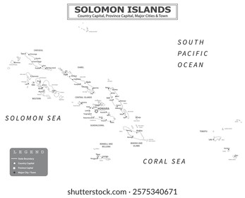 Australian Countries Geography Political map. Political map of country with capital, province or state capital, major cities and town.