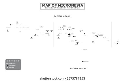 Australian Countries Geography Political map. Political map of country with capital, province or state capital, major cities and town.