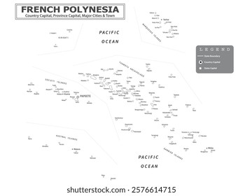 Australian Countries Geography Political map. Political map of country with capital, province or state capital, major cities and town.