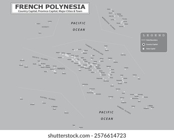 Australian Countries Geography Political map. Political map of country with capital, province or state capital, major cities and town.