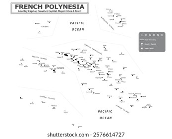 Australian Countries Geography Political map. Political map of country with capital, province or state capital, major cities and town.