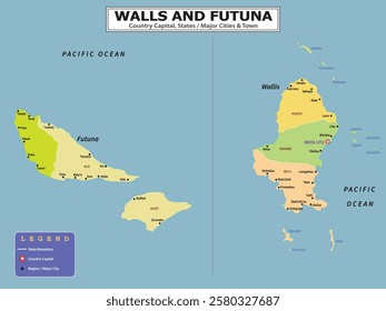 Australian Countries Geography Political map. Political map of country with capital, province or state capital, major cities and town.