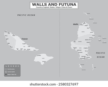 Australian Countries Geography Political map. Political map of country with capital, province or state capital, major cities and town.