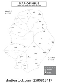 Australian Countries Geography Political map. Political map of country with capital, province or state capital, major cities and town.