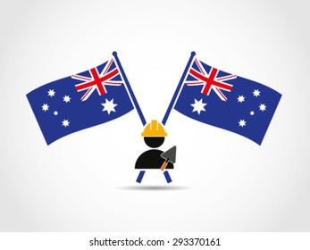 Australian Crossed Flags Emblem Builder