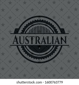 Australian dark icon or emblem. Vector Illustration. Detailed.