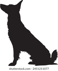 Australian dog silhouette vector design