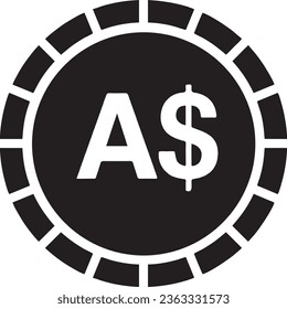 Australian dollar  black logo high quality files 