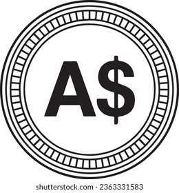 Australian dollar  black logo high quality files 