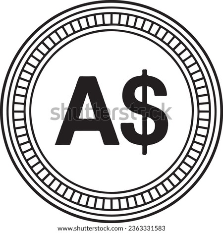 Australian dollar  black logo high quality files 