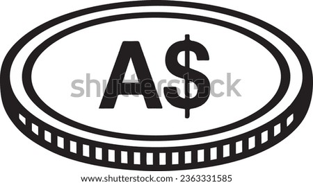 Australian dollar  black logo high quality files 