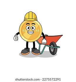 australian dollar cartoon as a contractor , character design