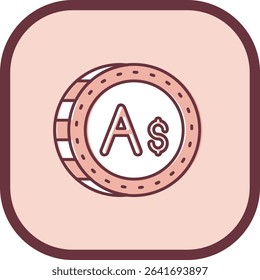 Australian dollar Line vector Icon Design