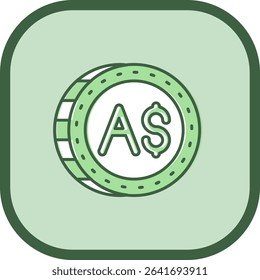 Australian dollar Line vector Icon Design