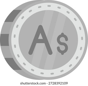 Australischer Dollar Linie Vektor Symbol Design