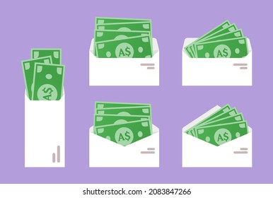 Australian Dollar Money in Envelope 