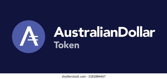 Australian Dollar Token (AUDT) crypto currency symbol and logo. Stable coin symbol based on Australia's money. Altcoin vector illustration 