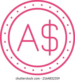 Australian Dollar vector icon. Can be used for printing, mobile and web applications.