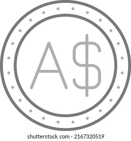 Australian Dollar vector icon. Can be used for printing, mobile and web applications.