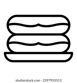 Australian donuts icon outline vector. Food cuisine. Dish pie